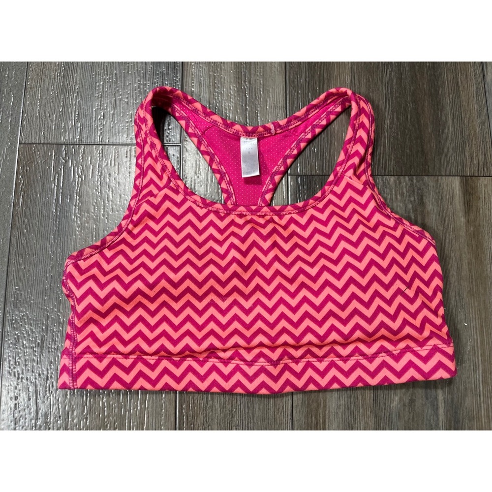 GapFit Pink Chevron Racerback Sports Bra Women's Small